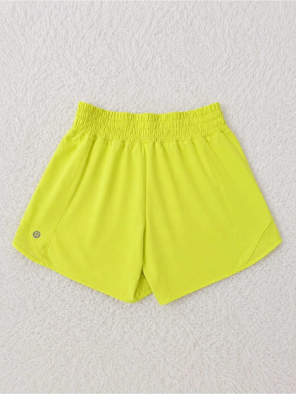 Lululemon x Peloton Neon Yellow Athletic Running Shorts - Picture 2 of 5